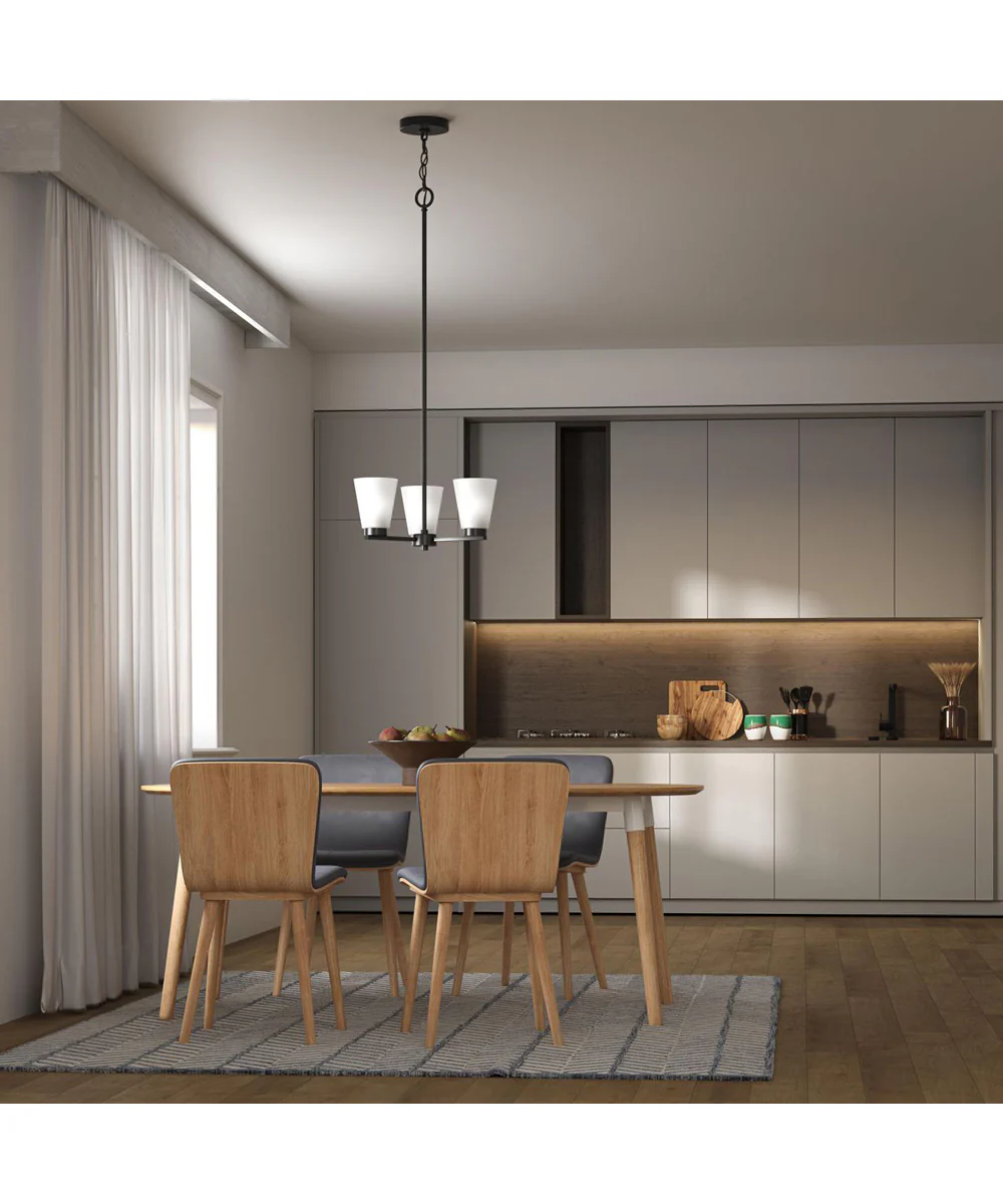 Tanner 3-Light Chandelier Matte Black - Image 3