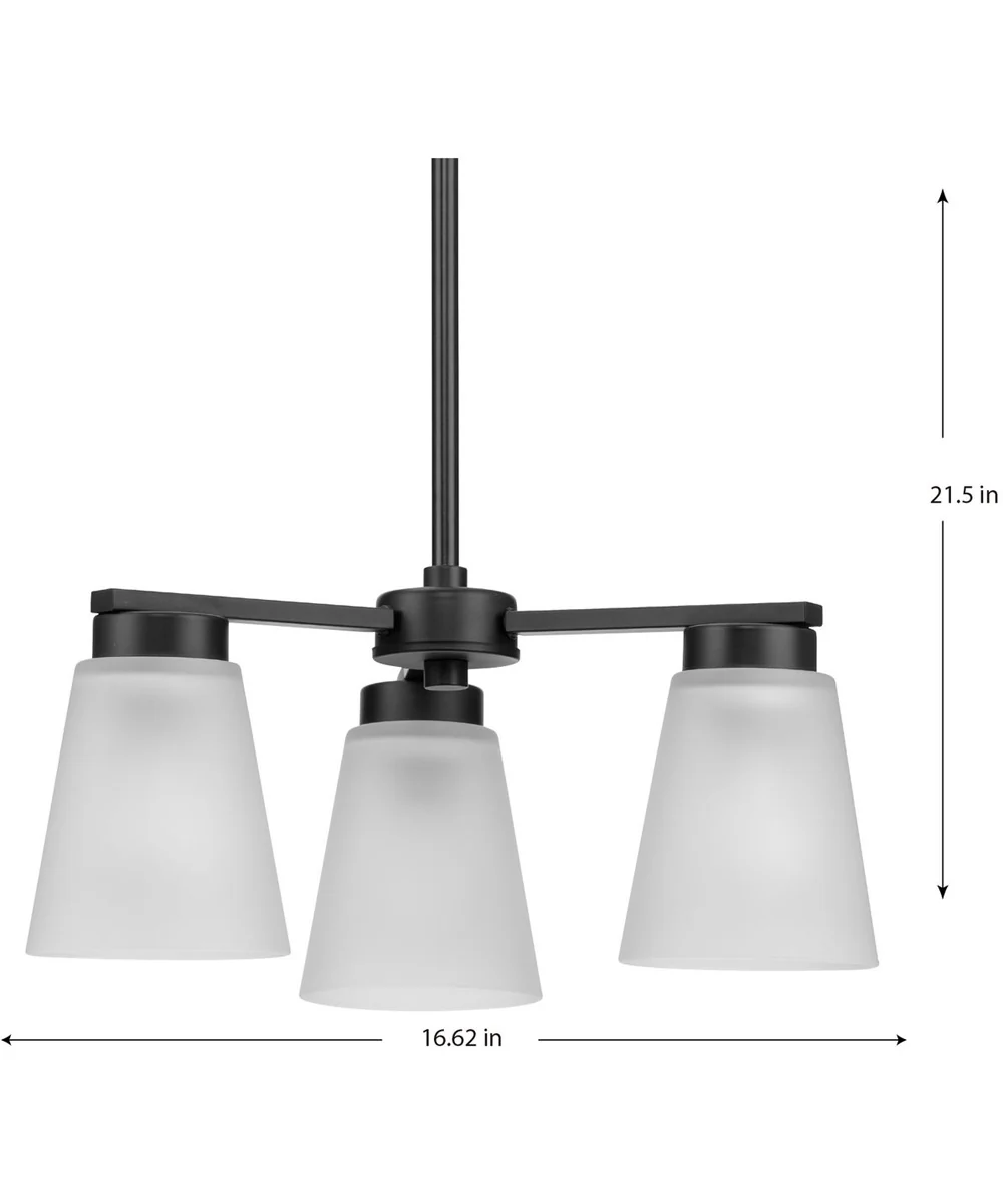 Tanner 3-Light Chandelier Matte Black - Image 4