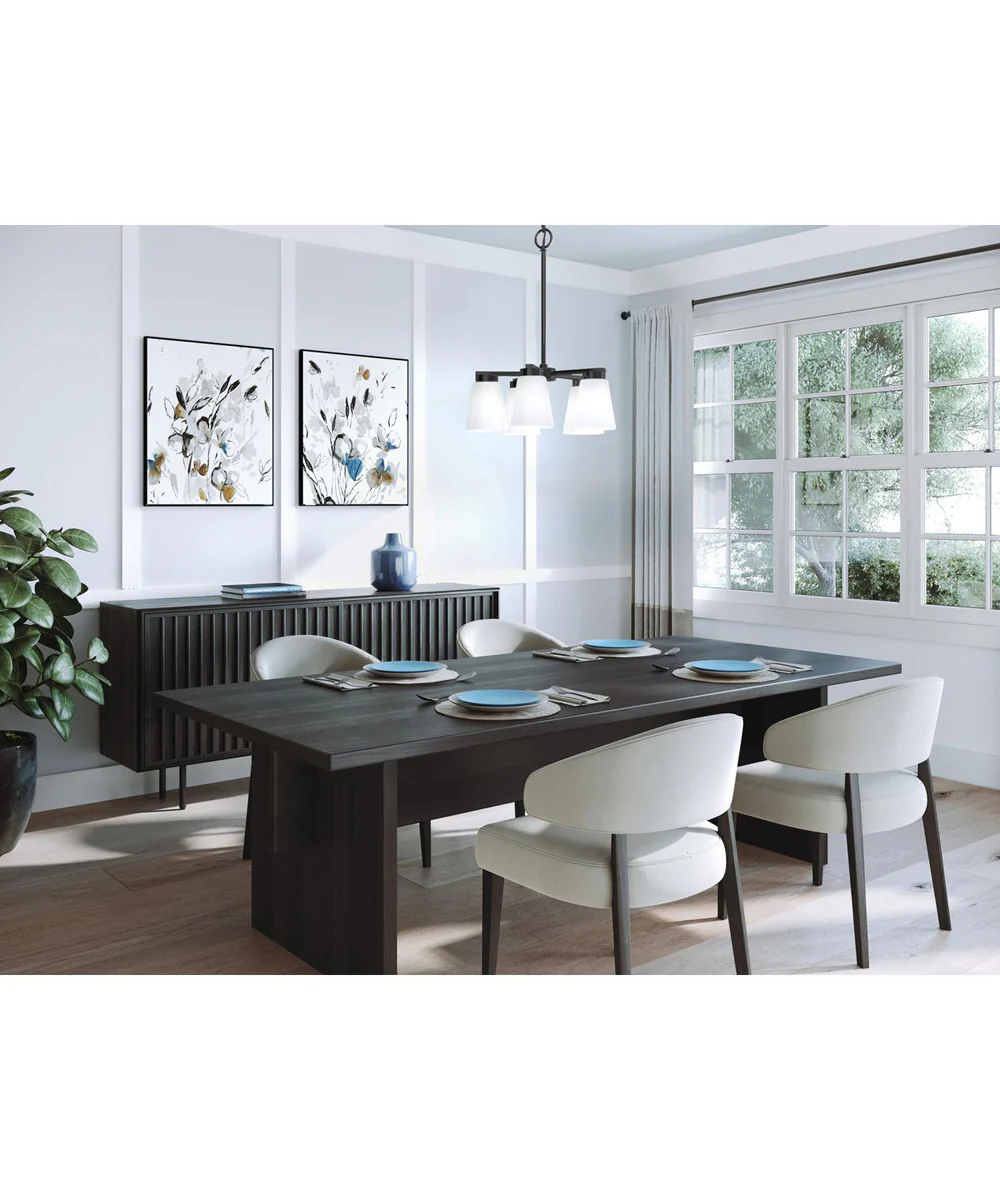 Tanner 5-Light Chandelier Matte Black - Image 2