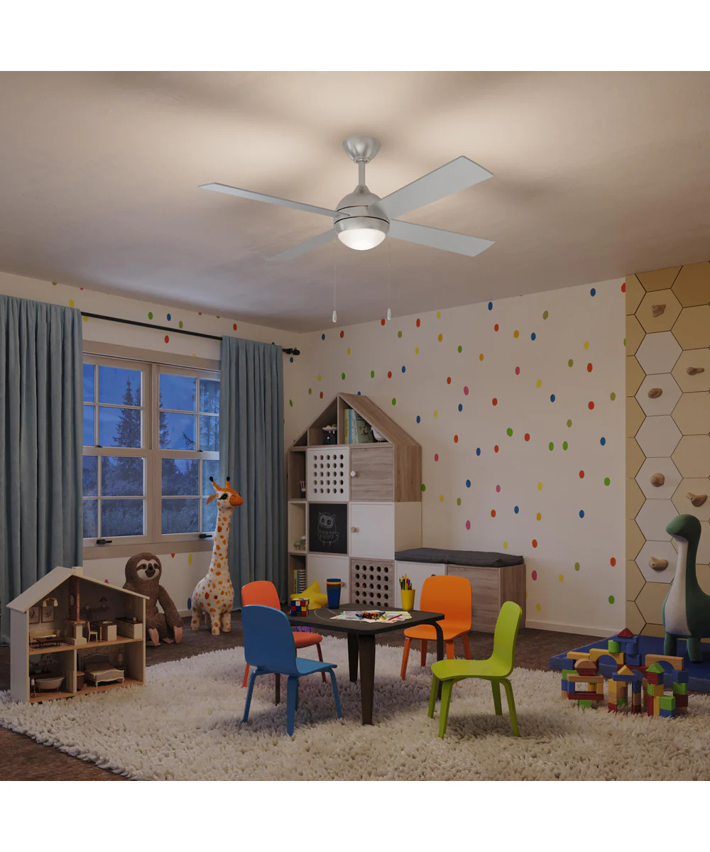 Tavo 52-in. 4-Blade LED Modern Ceiling Fan Brushed Nickel - Image 3