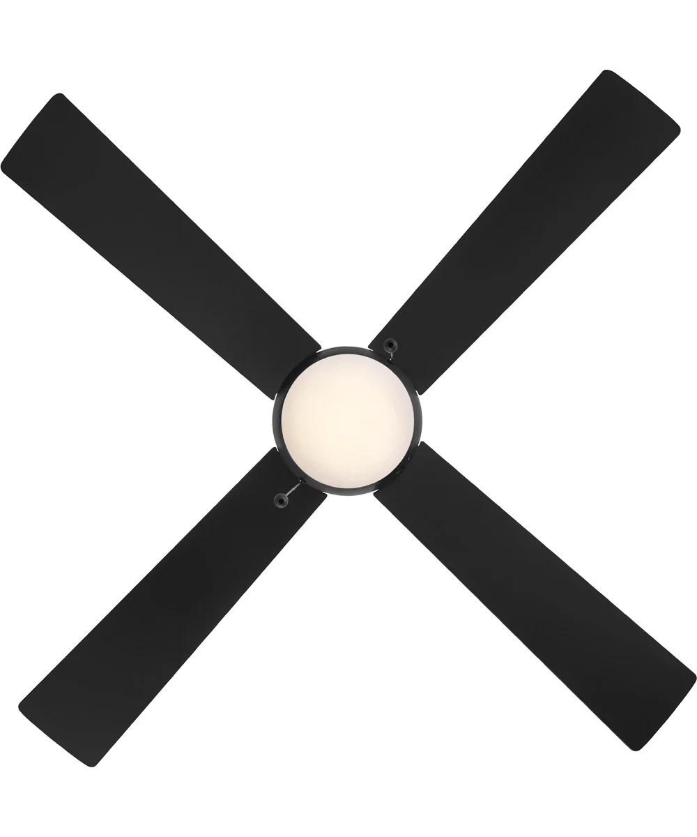 Tavo 52-in. 4-Blade LED Modern Ceiling Fan Matte Black - Image 9