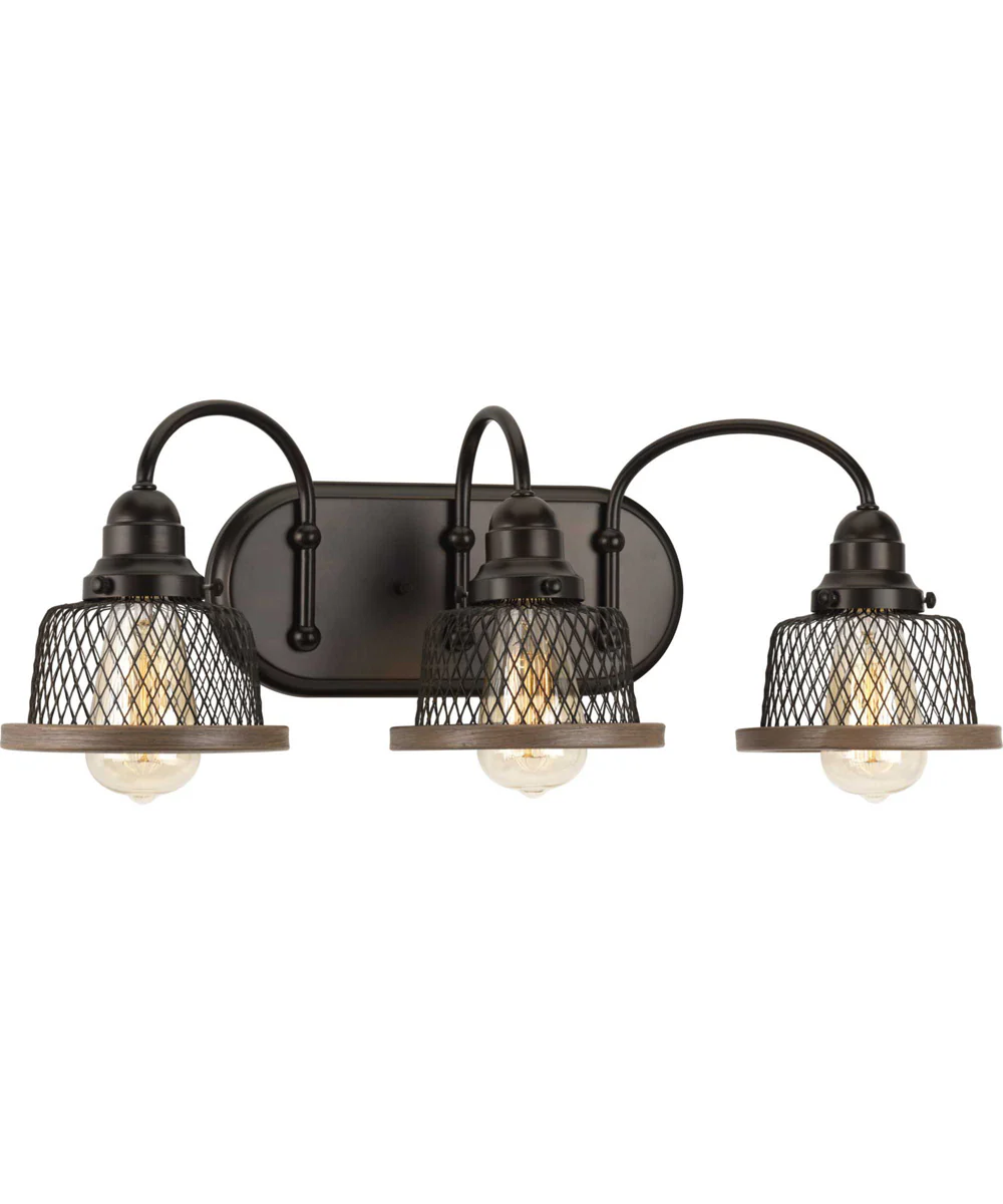 Tilley 3-Light Coastal Bath Vanity Light Antique Bronze