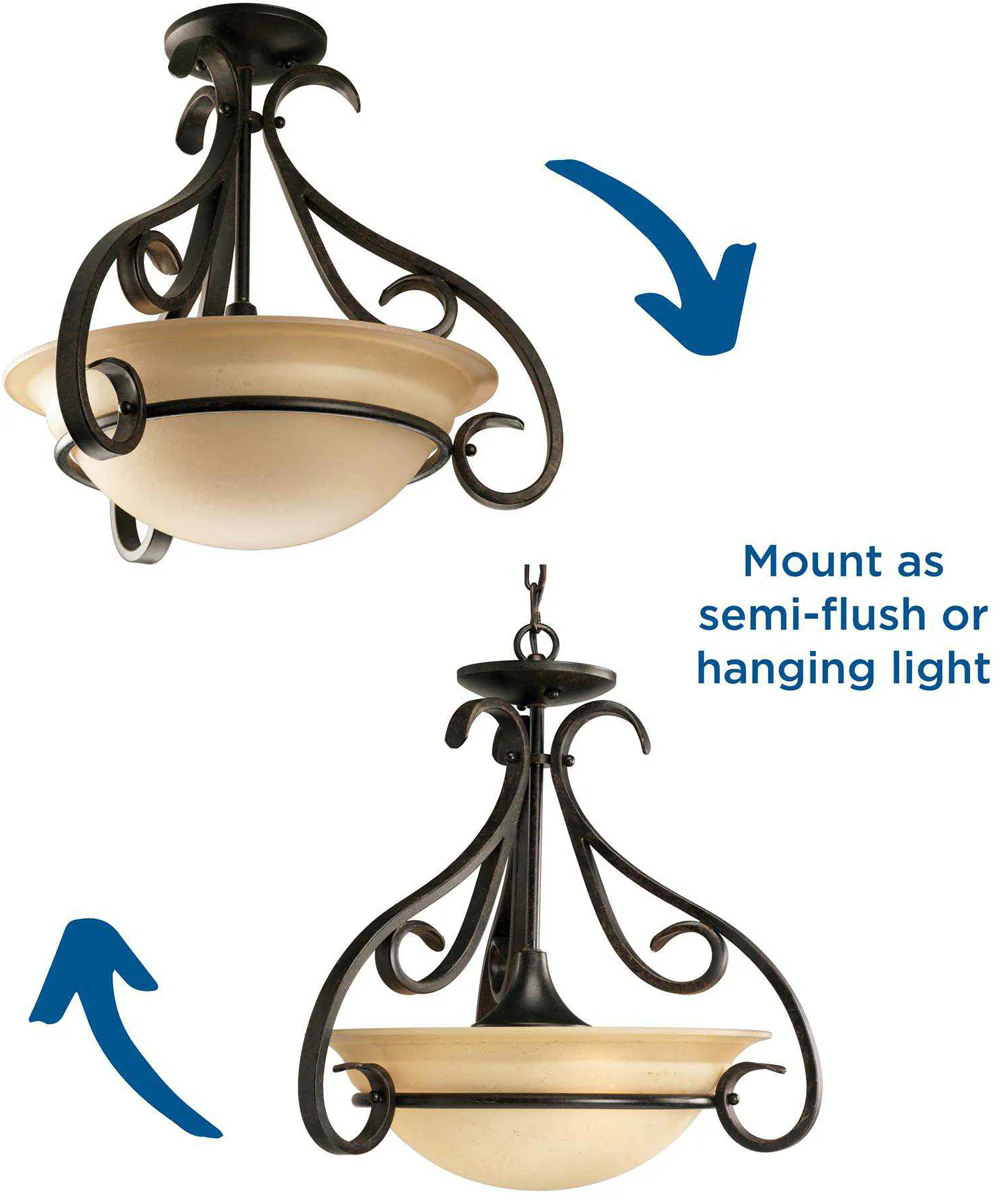 Torino 3-Light Foyer Pendant Forged Bronze - Image 5