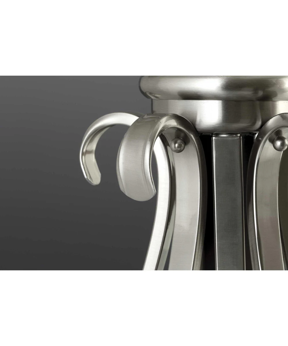 Torino 5-Light Etched Glass Transitional Chandelier Light Brushed Nickel - Image 3