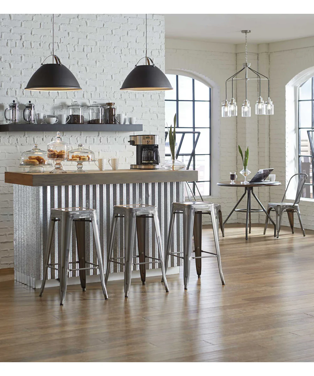 Tre 1-Light Metal Shade Coastal Pendant Light Graphite - Image 4