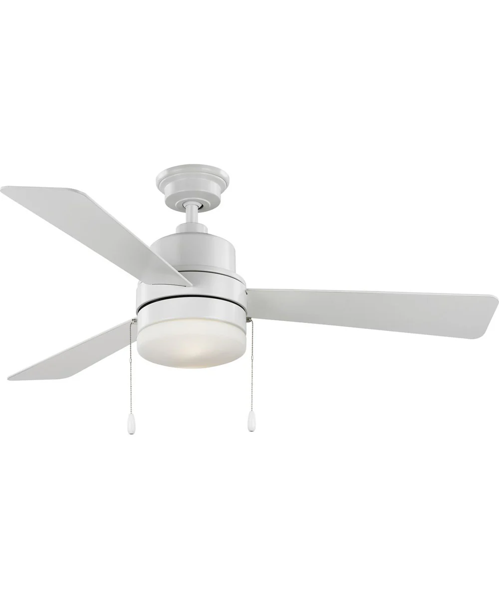 Trevina V 52" 3-Blade Indoor Ceiling Fan with Light Kit White Opal Shade Satin White - Image 5
