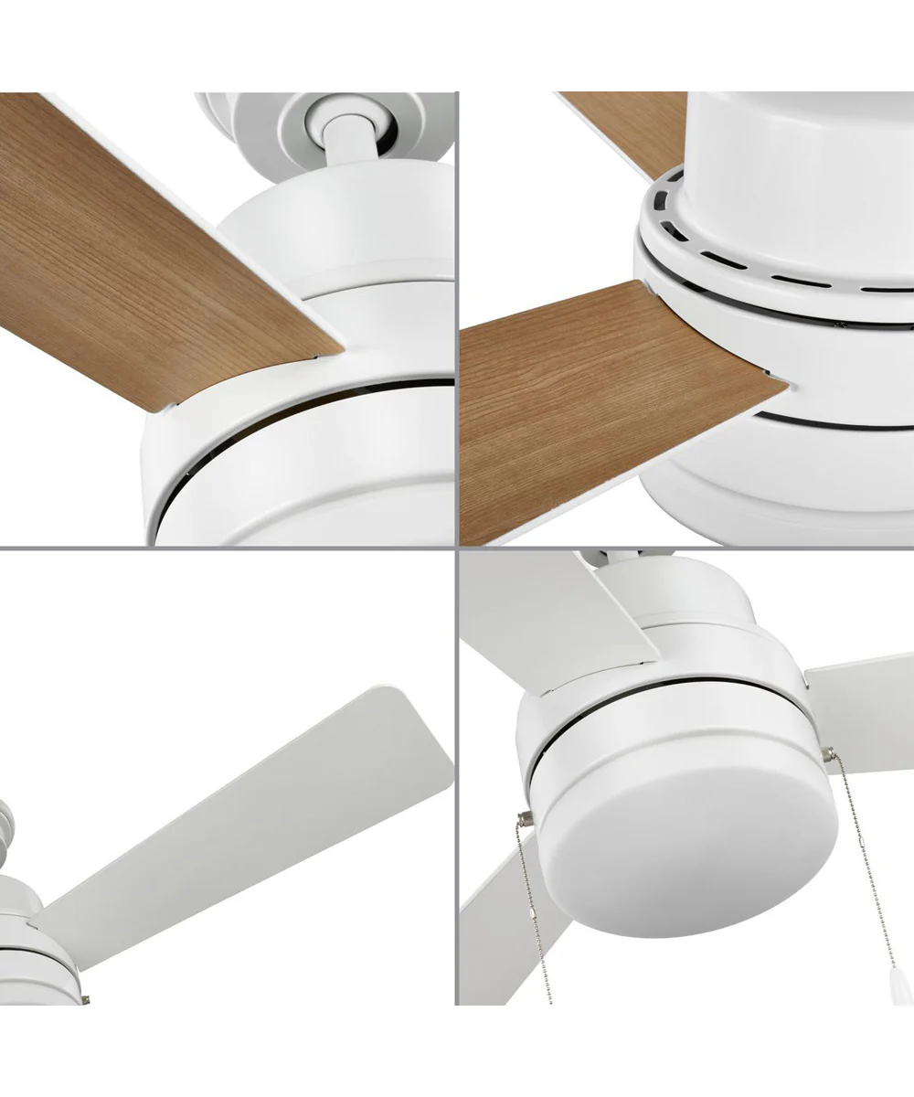 Trevina V 52" 3-Blade Indoor Ceiling Fan with Light Kit White Opal Shade Satin White - Image 7