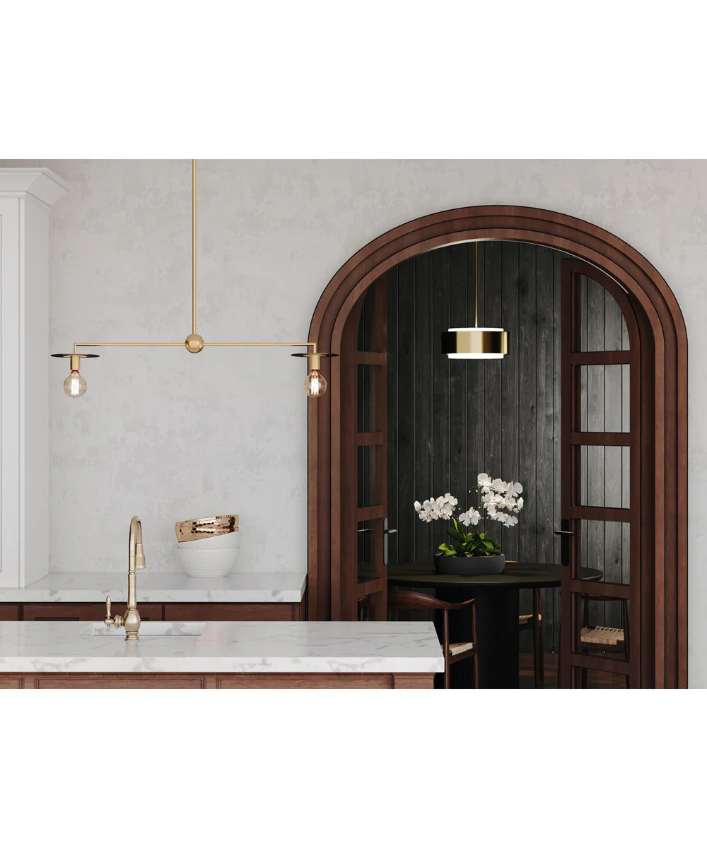 Trimble 2-Light Linear Chandelier Brushed Bronze - Image 2