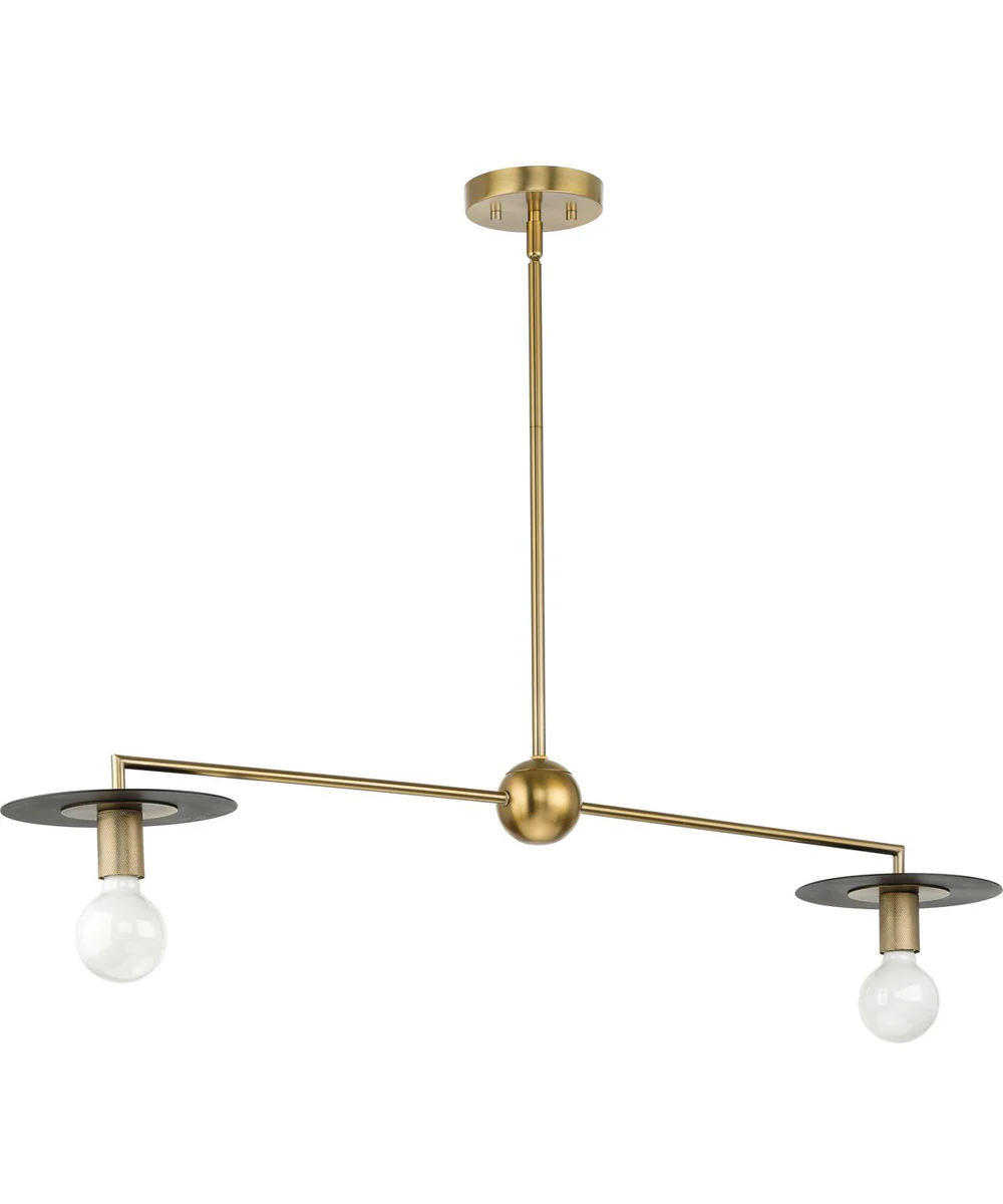 Trimble 2-Light Linear Chandelier Brushed Bronze - Image 5