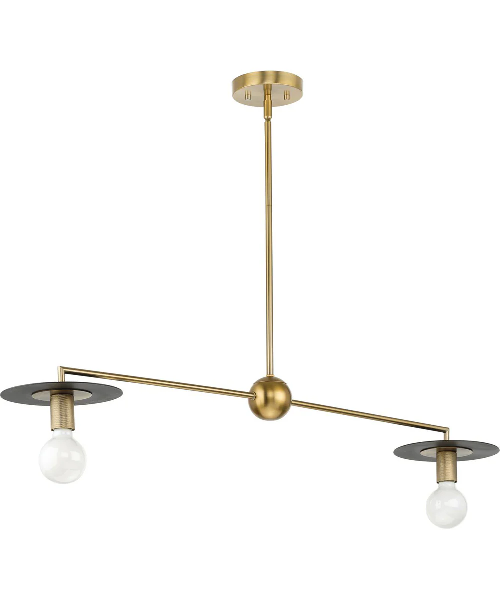 Trimble 2-Light Linear Chandelier Brushed Bronze - Image 6