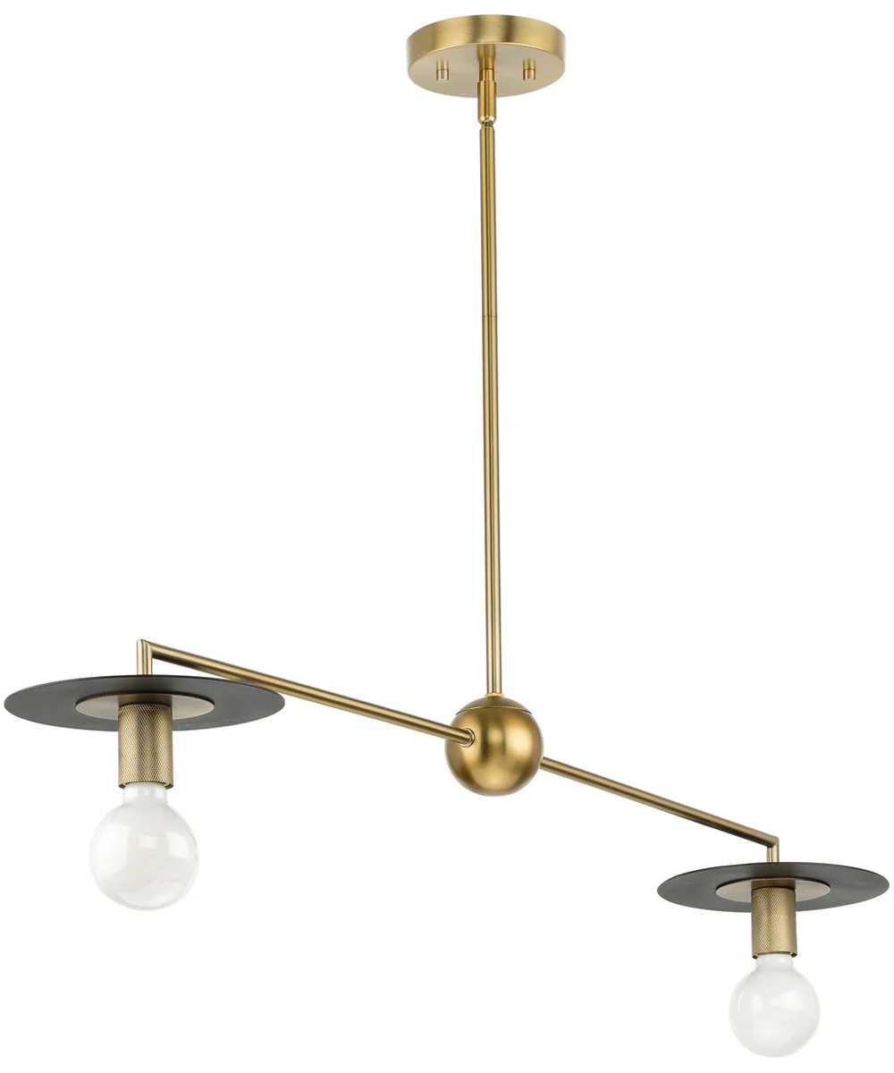 Trimble 2-Light Linear Chandelier Brushed Bronze - Image 7