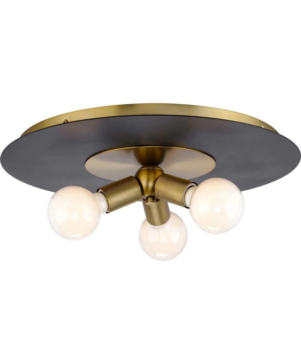 Trimble 3-Light 18" Flush Mount Brushed Bronze - Image 2