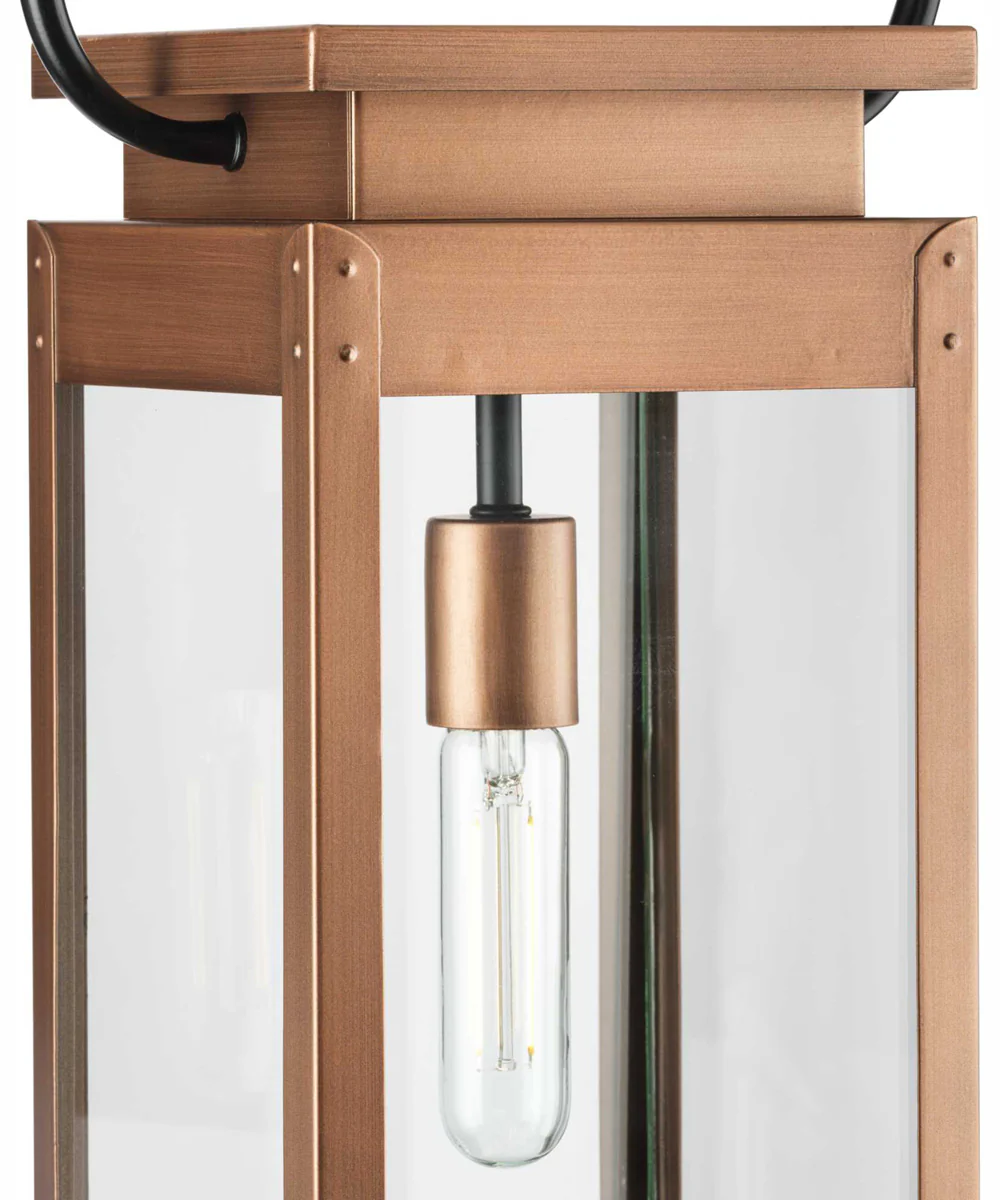 Union Square 1-Light Urban Industrial Hanging Lantern Antique Copper - Image 9