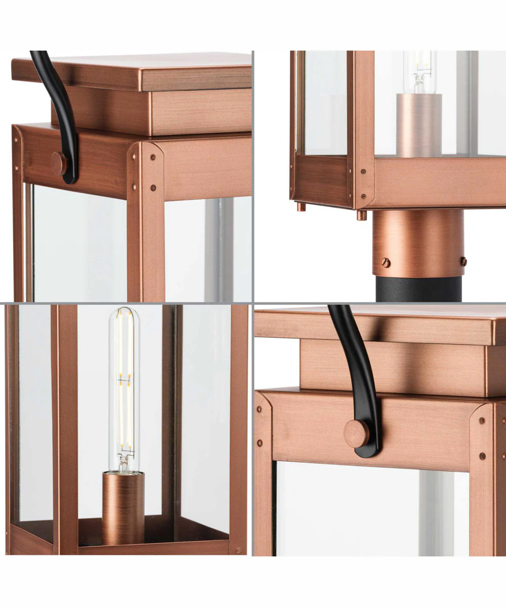 Union Square 1-Light Urban Industrial Outdoor Post Light Antique Copper - Image 10