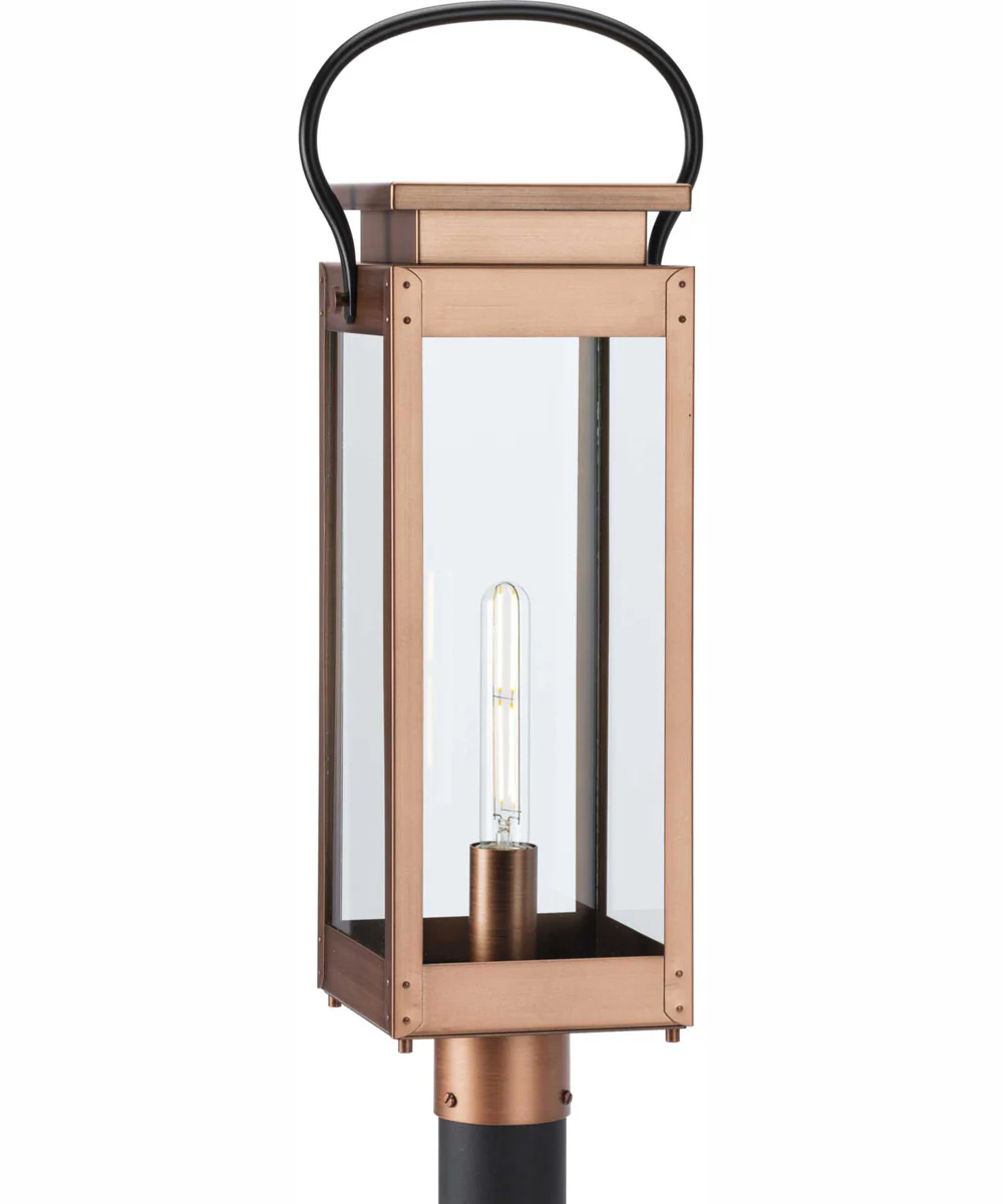 Union Square 1-Light Urban Industrial Outdoor Post Light Antique Copper - Image 6