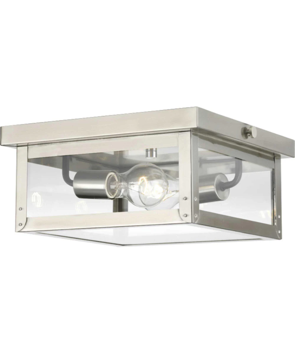 Union Square 2-Light Flush Mount Stainless Steel - Image 3