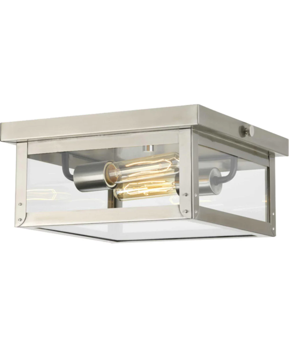 Union Square 2-Light Flush Mount Stainless Steel - Image 7