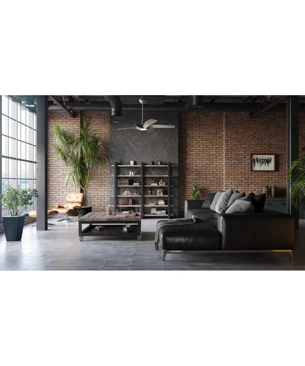 Vernal 60" 5-Blade Silver LED Wifi Transitional Indoor/Outdoor Smart DC Ceiling Fan Painted Nickel - Image 2