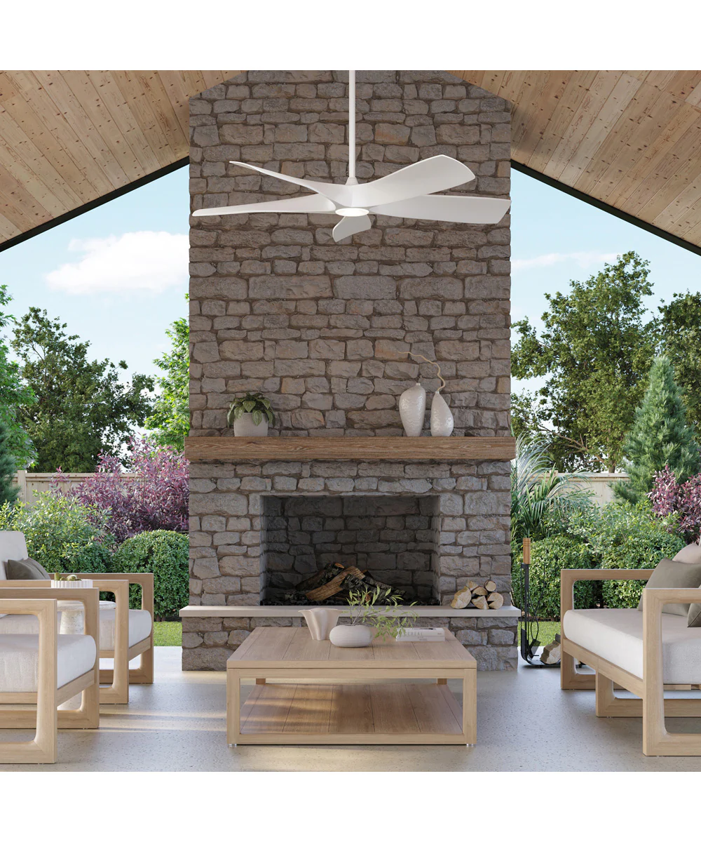 Vernal 60-in 5-Blade LED Wi-Fi Transitional Indoor/Outdoor Smart DC Ceiling Fan Satin White - Image 3
