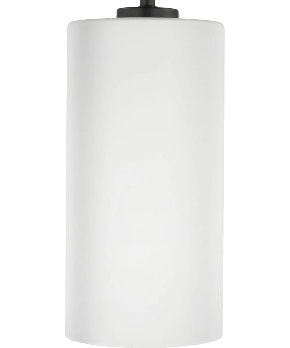 Vertex 1-Light Etched White Foyer Light Matte Black - Image 10