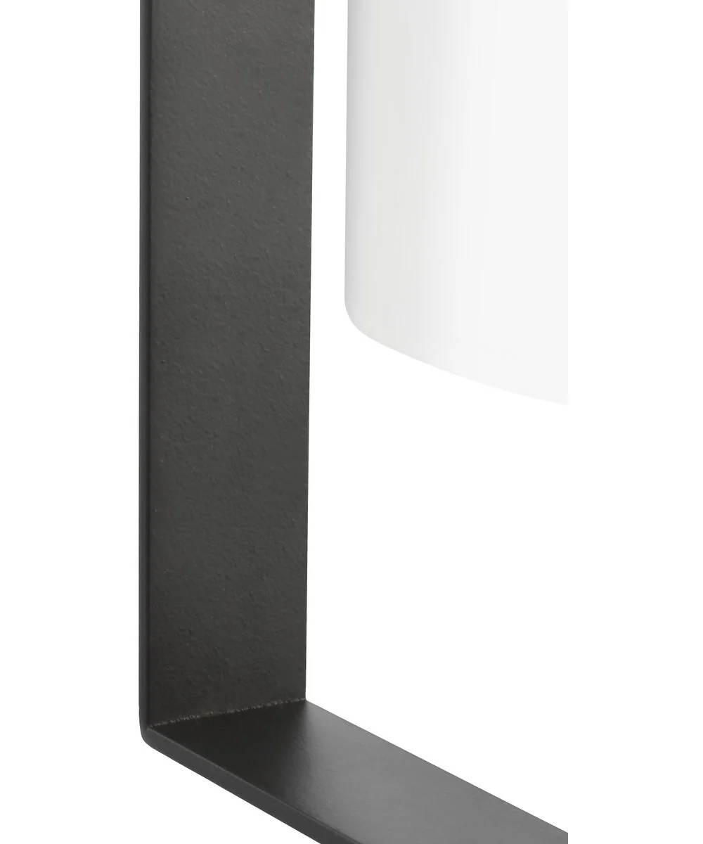 Vertex 1-Light Etched White Foyer Light Matte Black - Image 6