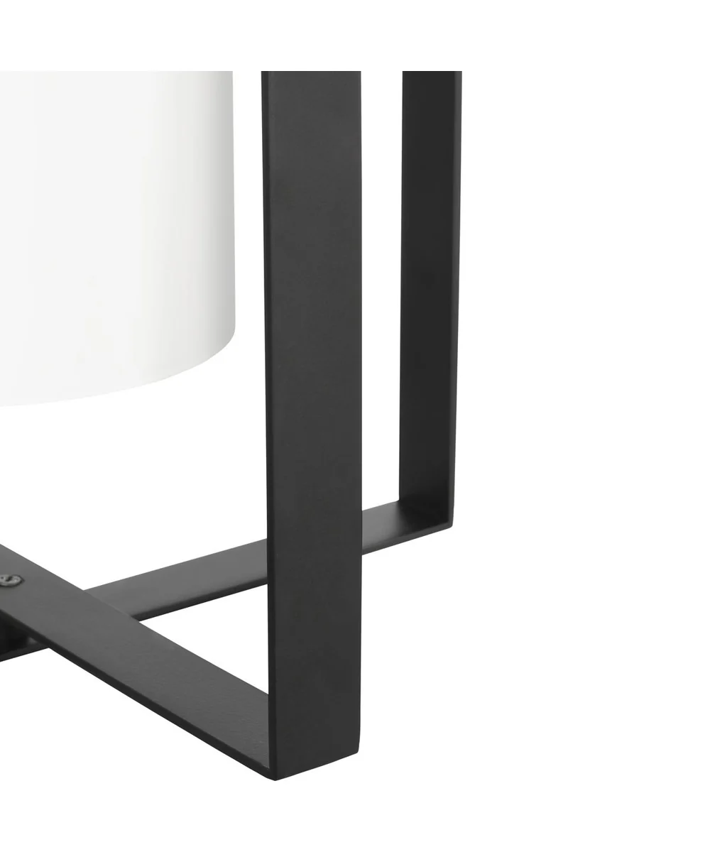 Vertex 1-Light Etched White Foyer Light Matte Black - Image 8