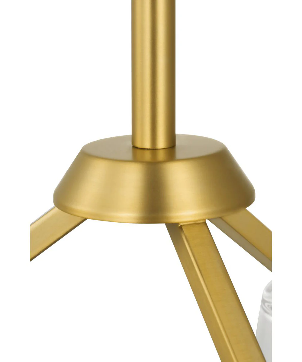 Vertex 3-Light Clear Glass Convertible Chandelier Brushed Gold - Image 7