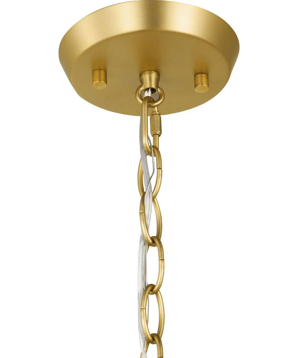 Vertex 3-Light Clear Glass Convertible Chandelier Brushed Gold - Image 8