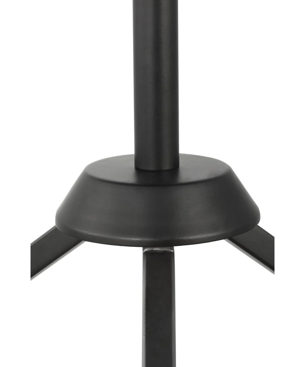 Vertex 3-Light Clear Glass Convertible Chandelier Matte Black - Image 10