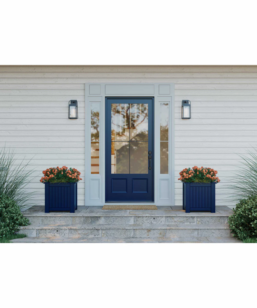 Walcott 1-Light Modern Farmhouse Outdoor Medium Wall Lantern Textured Black - Image 2
