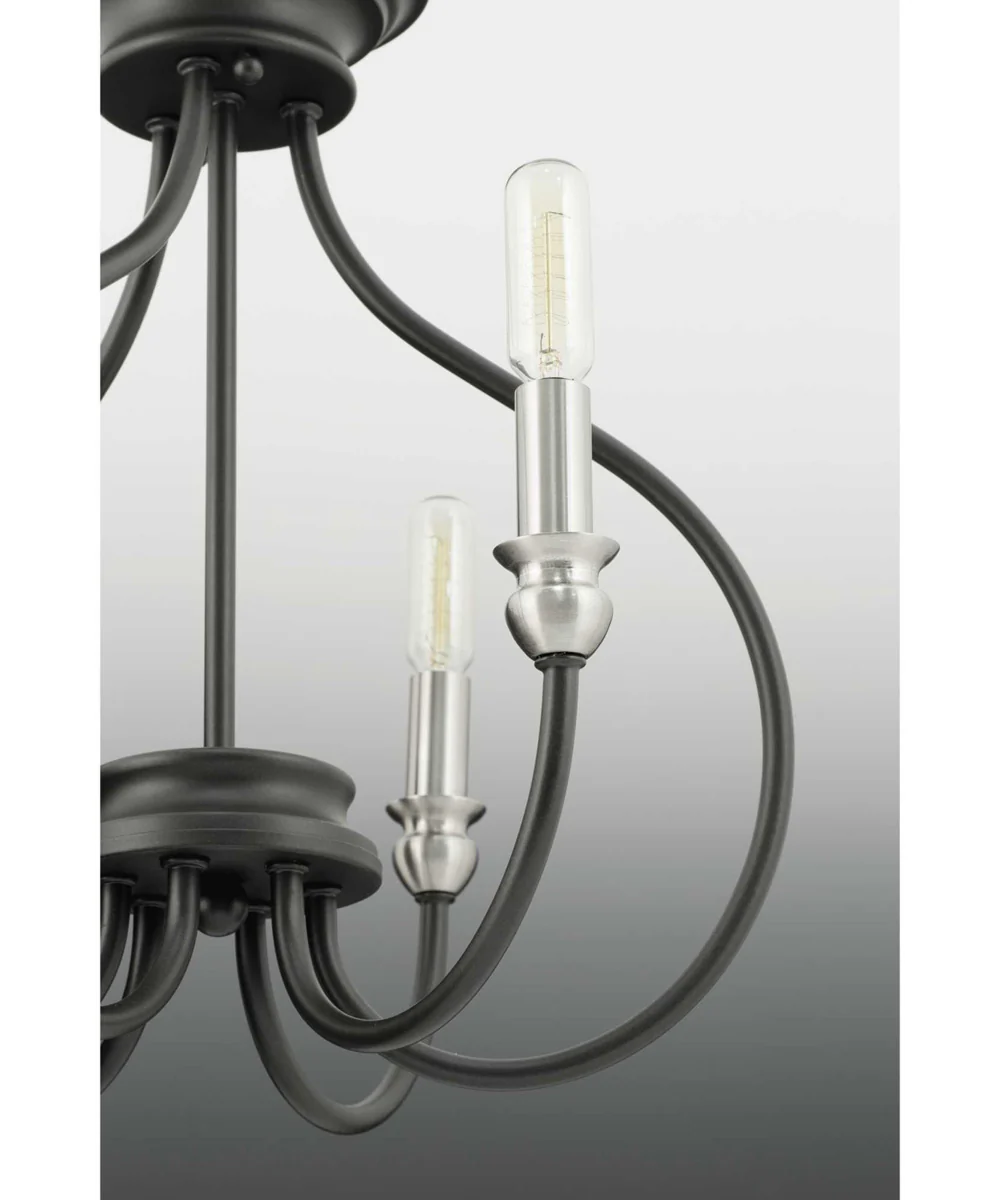 Whisp 4-Light Farmhouse Chandelier Light Graphite - Image 2