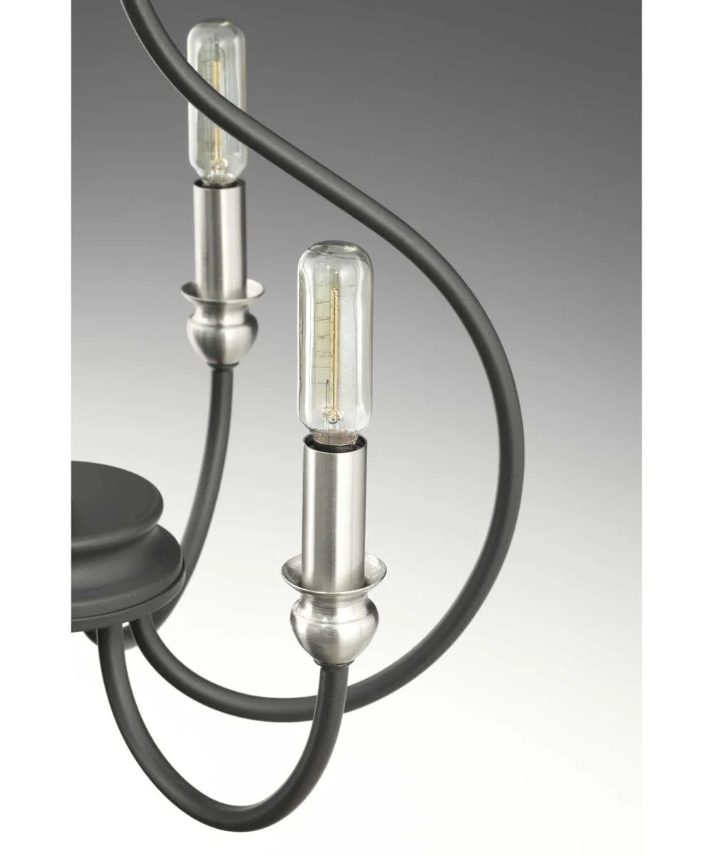 Whisp 4-Light Farmhouse Chandelier Light Graphite - Image 3