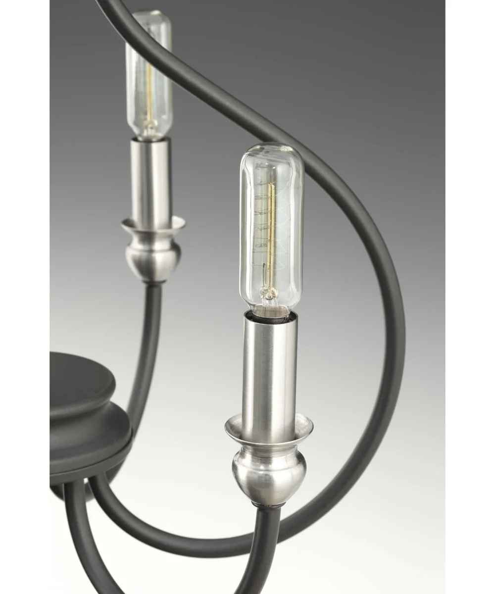 Whisp 6-Light Farmhouse Chandelier Light Graphite - Image 7