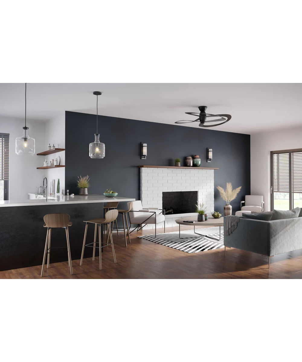 Willacy 3-Blade 48-Inch DC Motor Contemporary Ceiling Fan Black - Image 2
