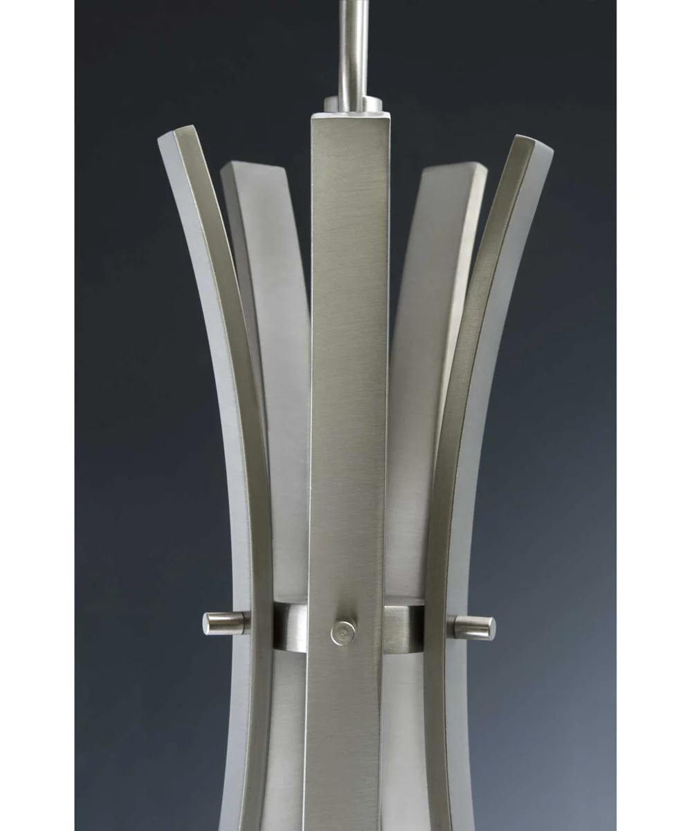 Wisten 3-Light Etched Glass Modern Chandelier Light Brushed Nickel - Image 3