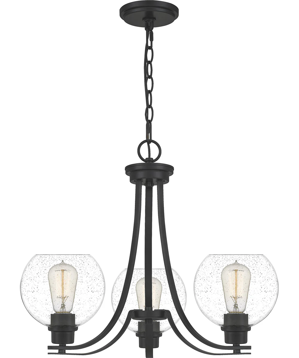 Pruitt 3-light Chandelier Matte Black - Image 2