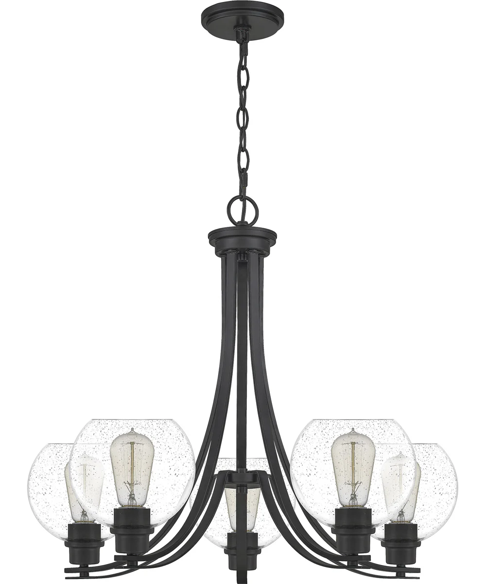 Pruitt 5-light Chandelier Matte Black - Image 3