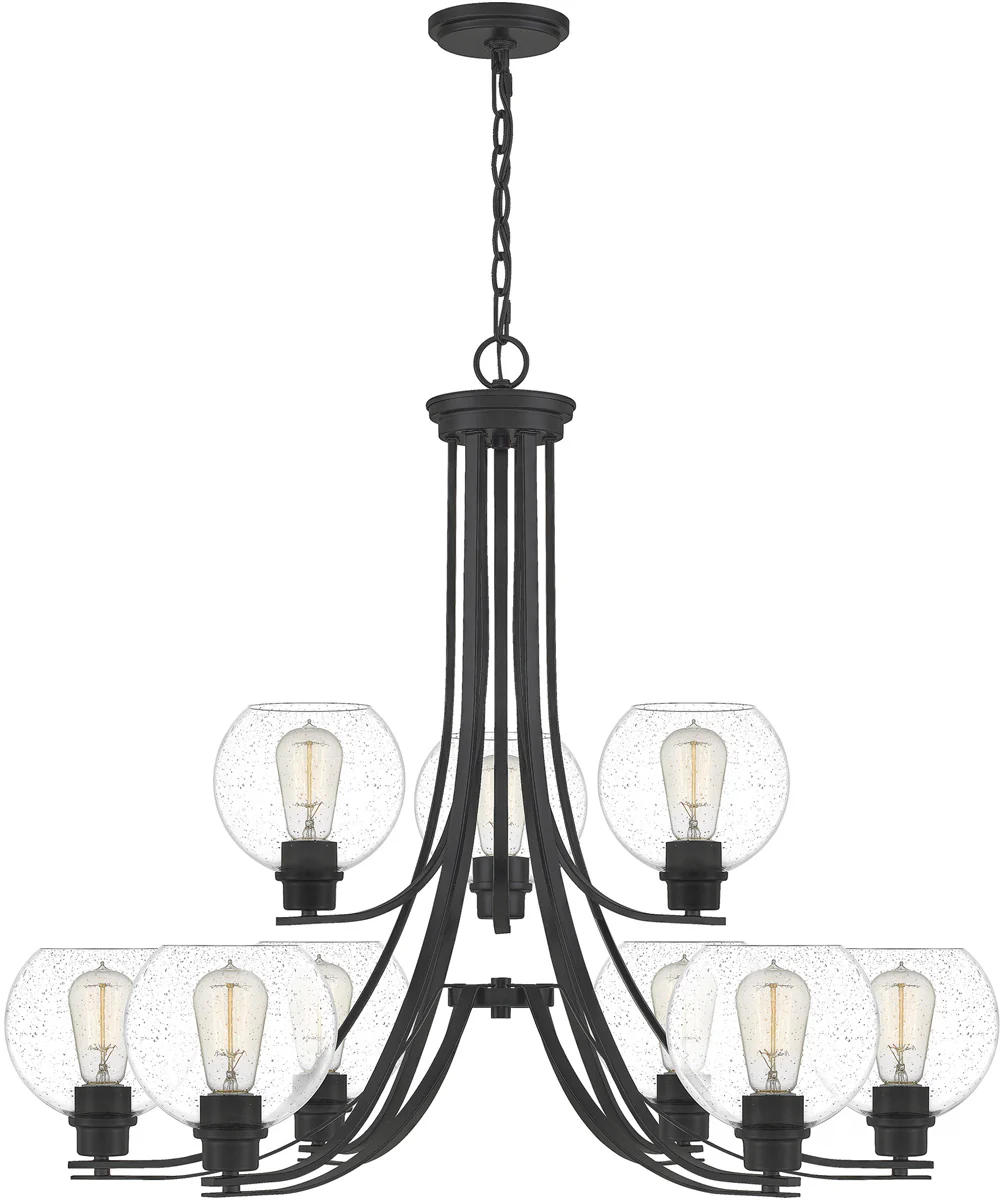 Pruitt 9-light Chandelier Matte Black