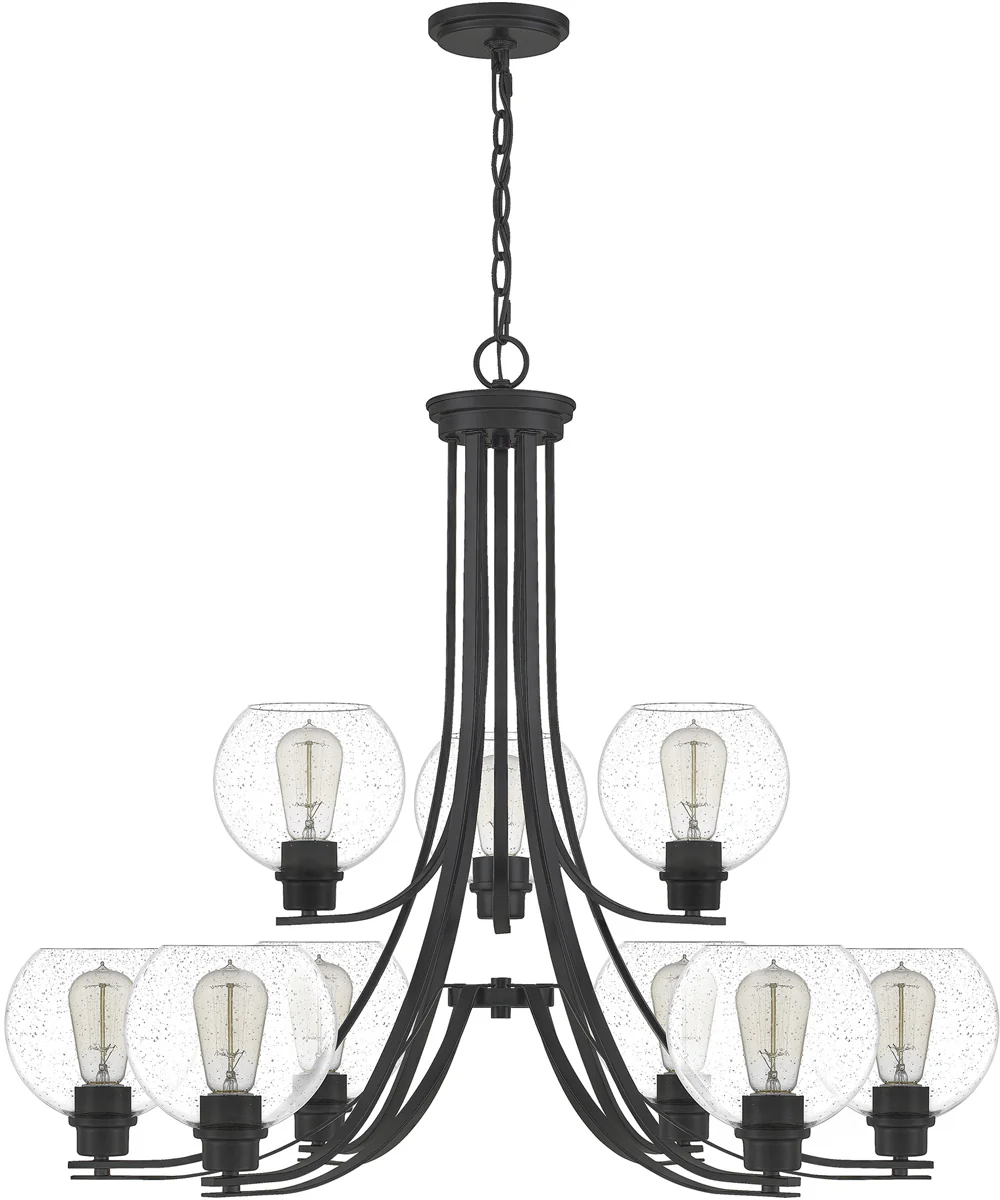 Pruitt 9-light Chandelier Matte Black - Image 3