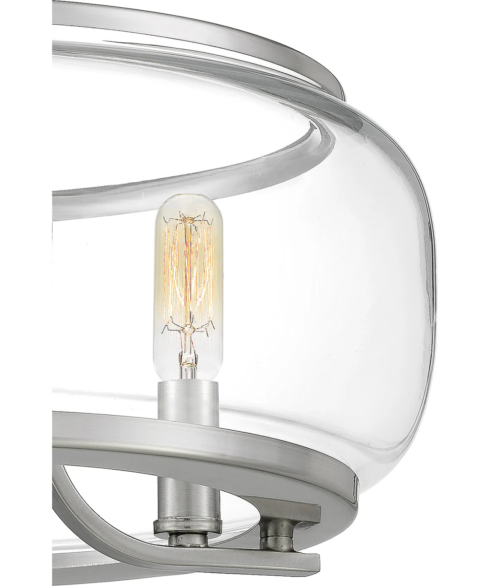 Pruitt Medium 3-light Semi Flush Mount Brushed Nickel - Image 6