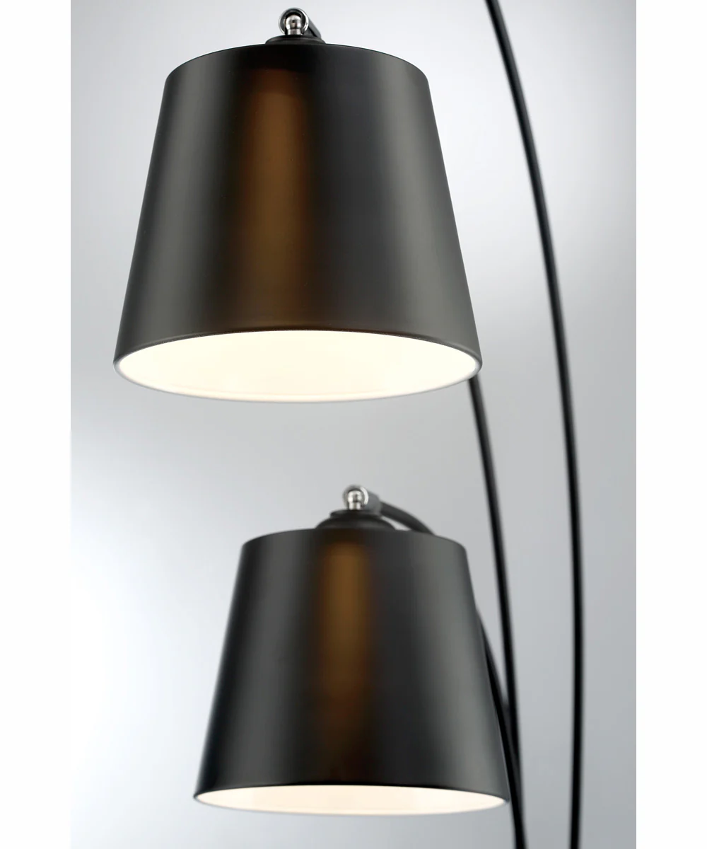 Quana 3-Light 3-Light Arch Lamp Black - Image 2