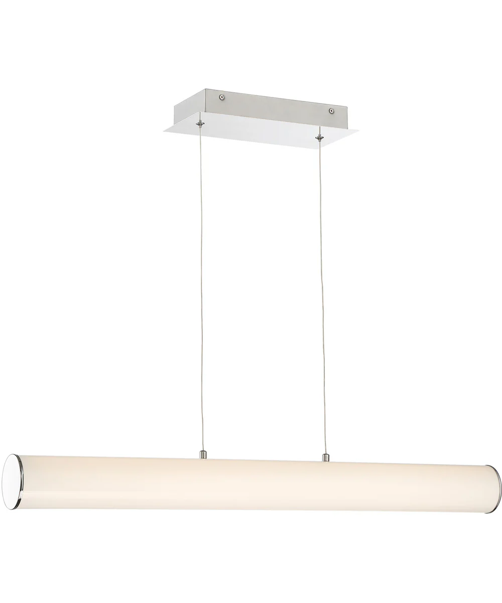 Quilla 1-Light Led Pendant Lamp Chrome/Frost Acrylic Shade