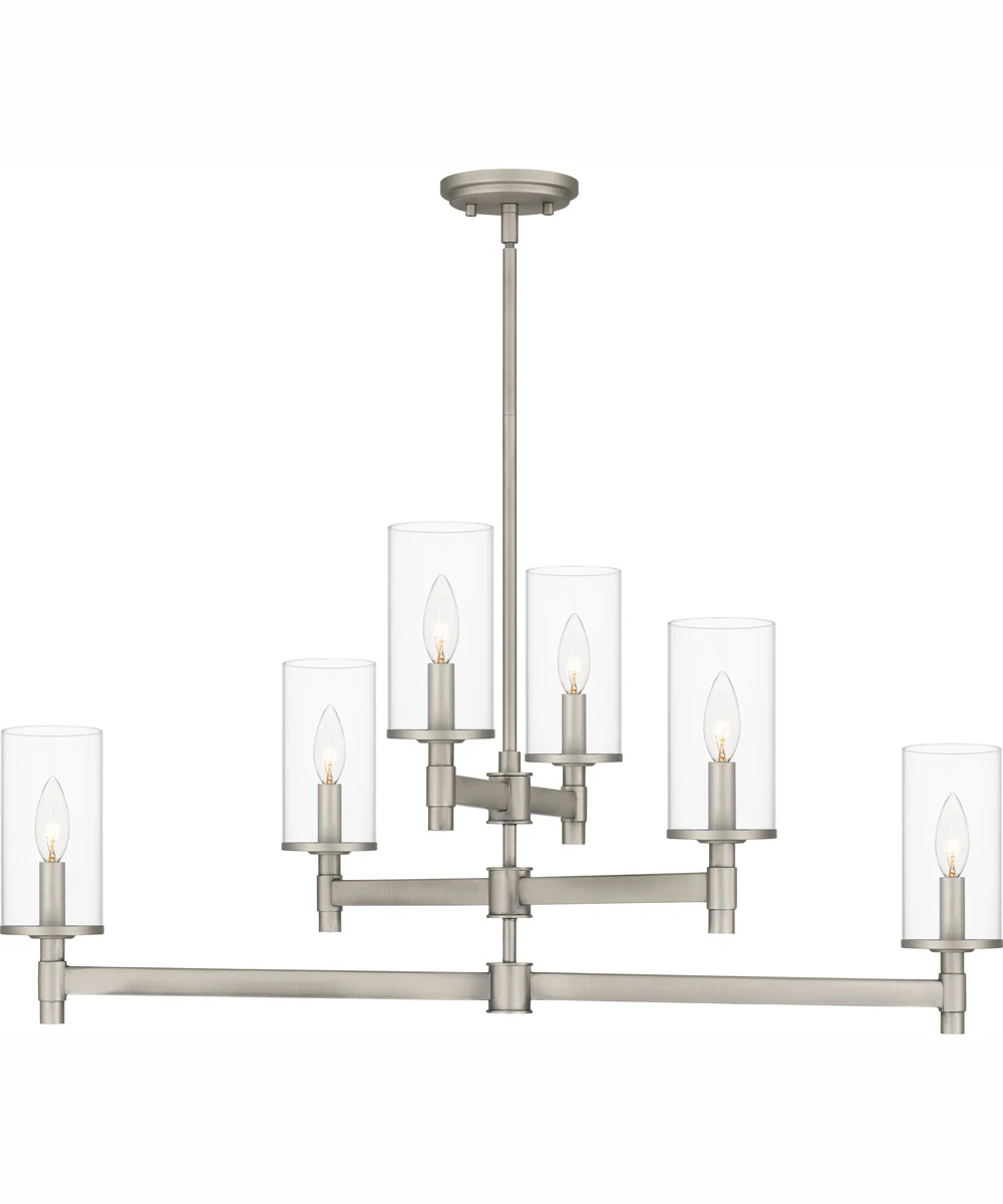 Quoizel Chandelier Medium 6-light Island Light Antique Nickel - Image 2