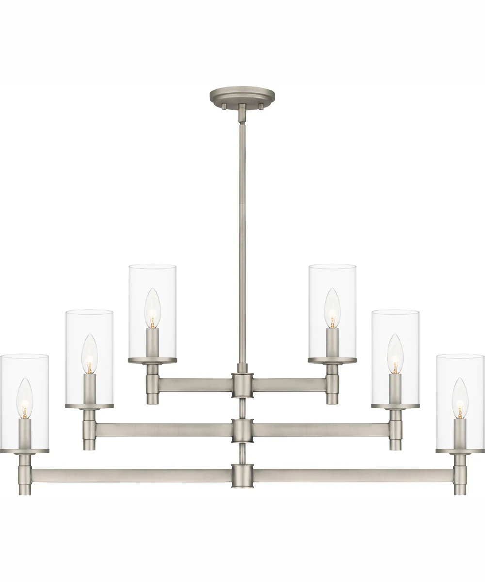 Quoizel Chandelier Medium 6-light Island Light Antique Nickel - Image 4
