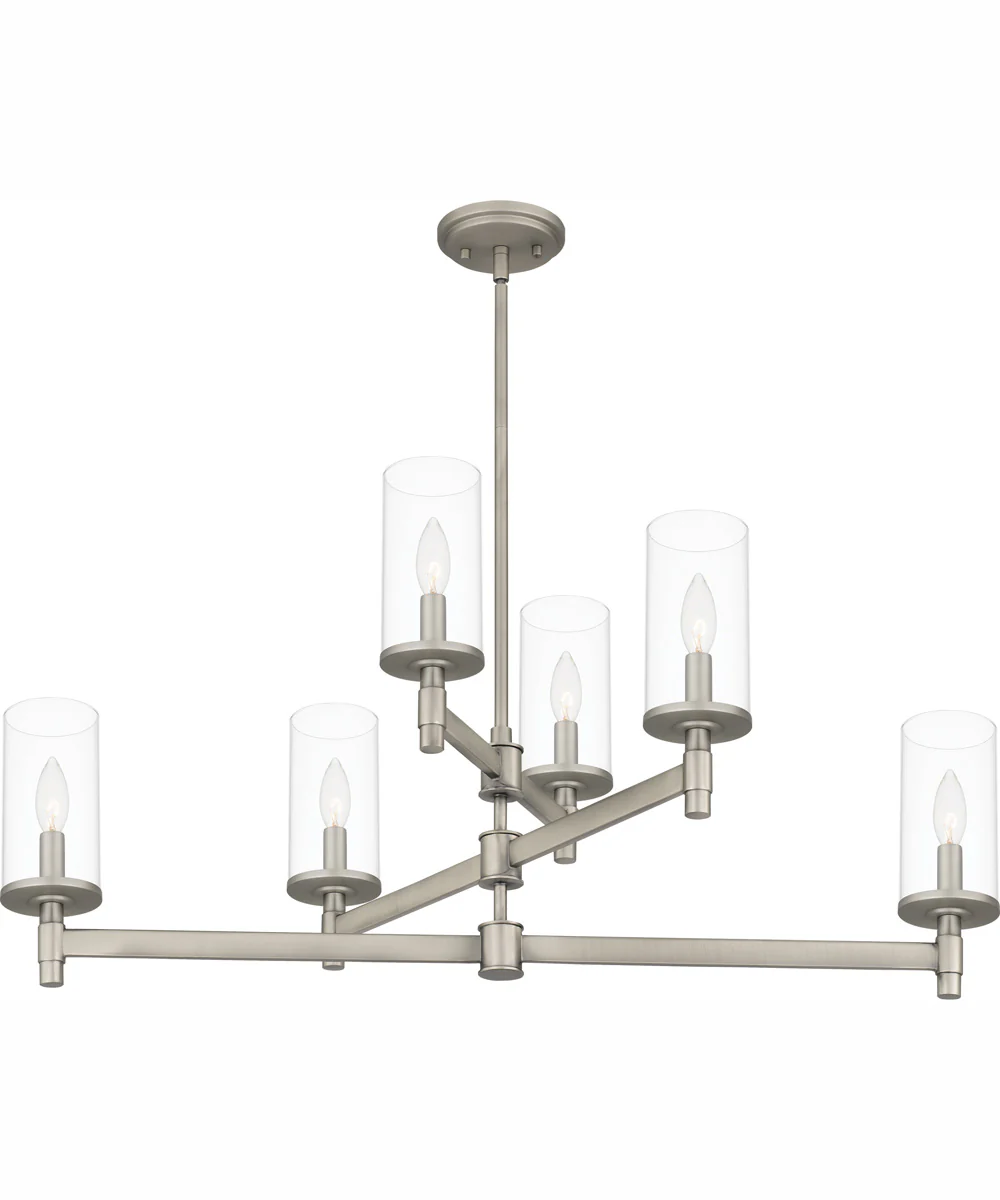 Quoizel Chandelier Medium 6-light Island Light Antique Nickel - Image 5