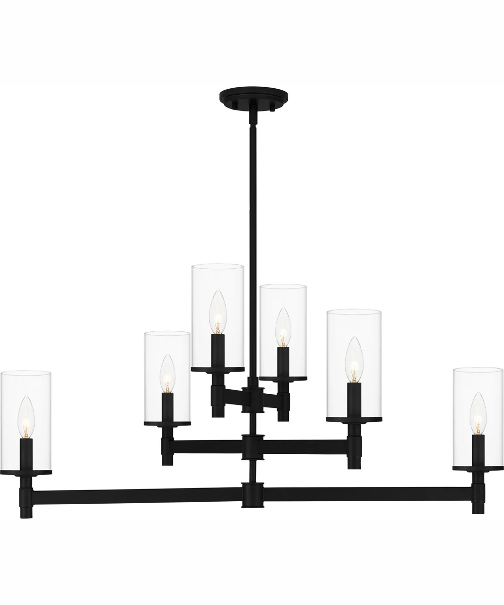 Quoizel Chandelier Medium 6-light Island Light Matte Black - Image 2