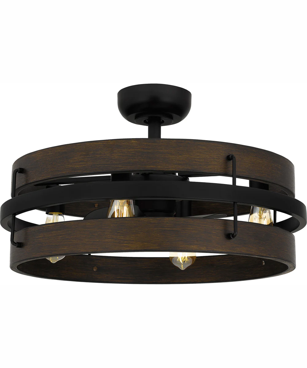 Quoizel Fandelier 4-light Fandelier Matte Black