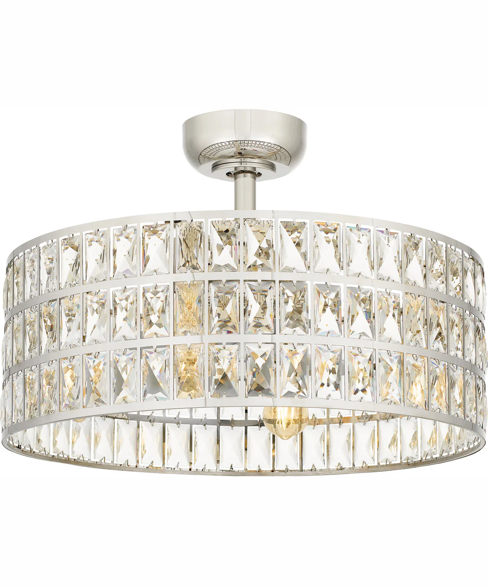 Quoizel Fandelier 4-light Fandelier Polished Nickel