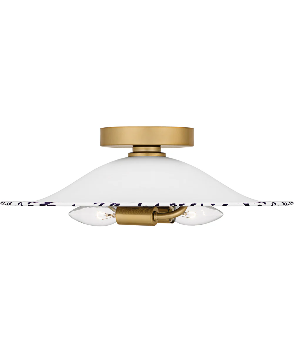 Quoizel Flush Mount Medium 2-light Flush Mount Light Gold - Image 3