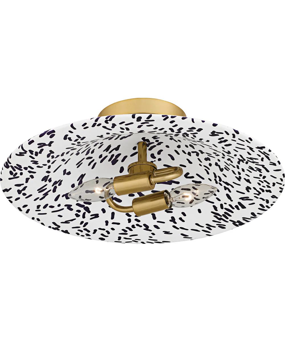 Quoizel Flush Mount Medium 2-light Flush Mount Light Gold - Image 4